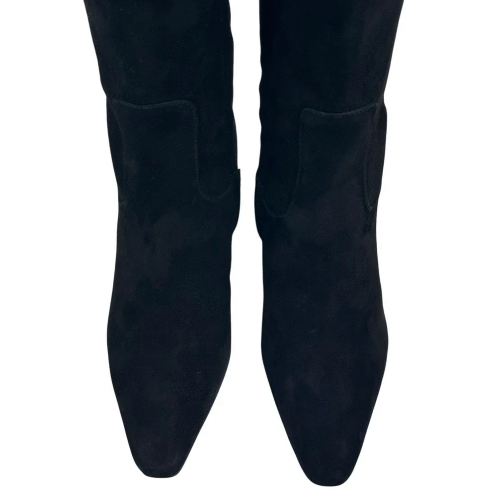Sam Edelman Shea Over-the-Knee Boots Black Suede Womens 8M Wide Calf New $250